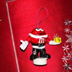 M&M Red Santa‎ Ornament 2012 Christmas Gift Holding Candy Collectible